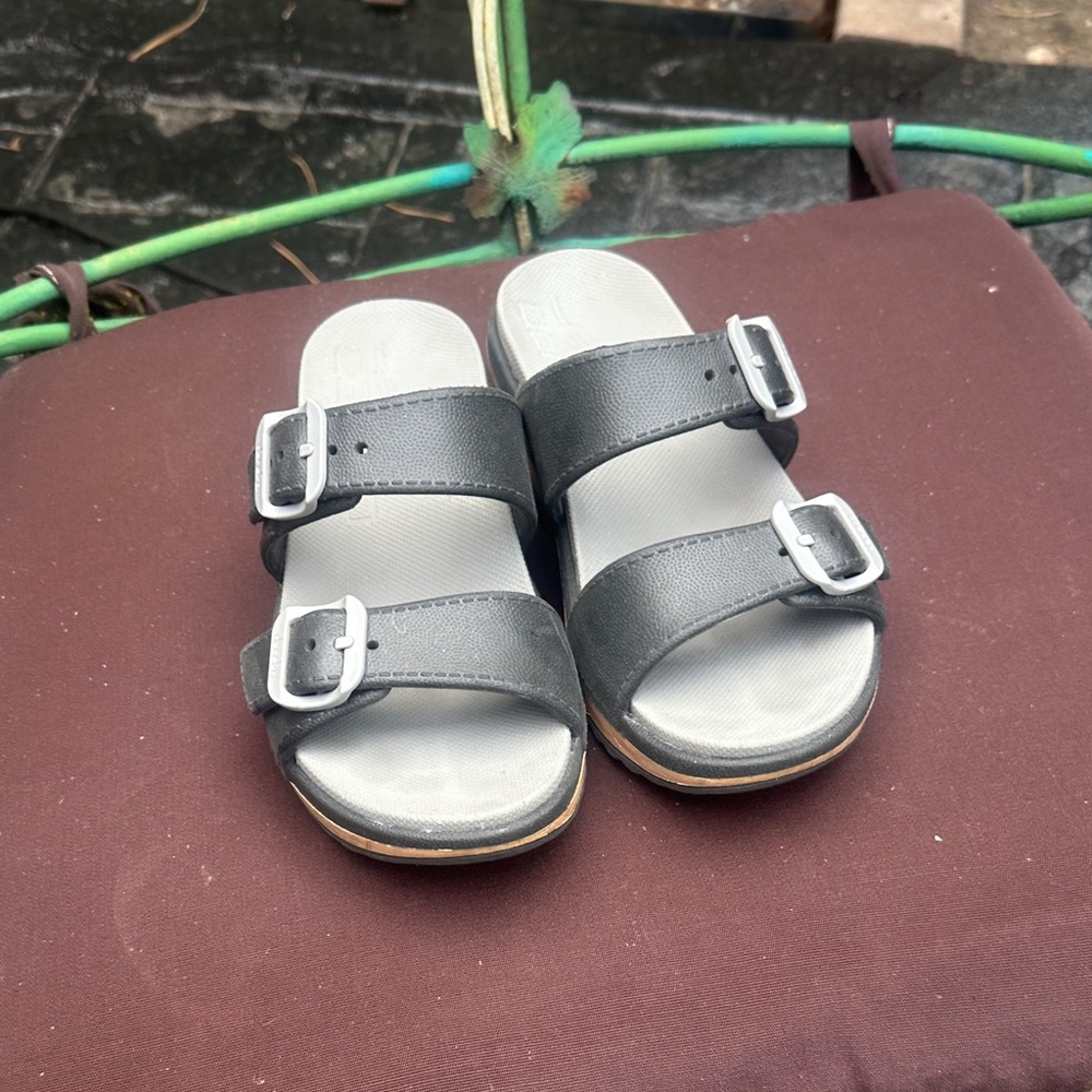 Dansko Kids Black Double-Strap Sandals